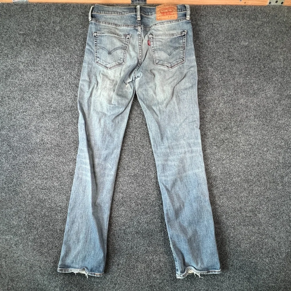Levi's 511 Jeans Mens 31x30.5 Blue Denim Low Rise Slim Fit Skinny Leg Distressed